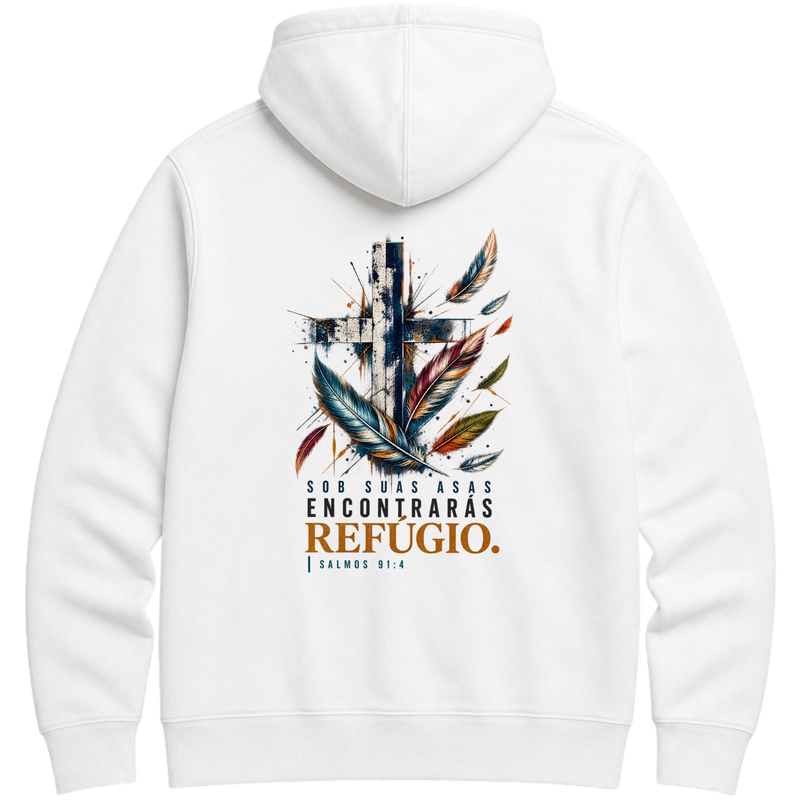 Moletom Hoodie Sob Suas Asas — Salmos 91:4