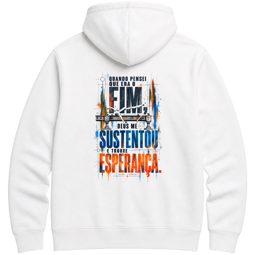 Moletom Hoodie Luz — Hoodie Essential unissex, estampa frente e/ou costas, visual 2 de 6