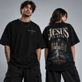 Camiseta Oversized Jesus Is King — Oversized Cotton unissex, visual 1 de 4