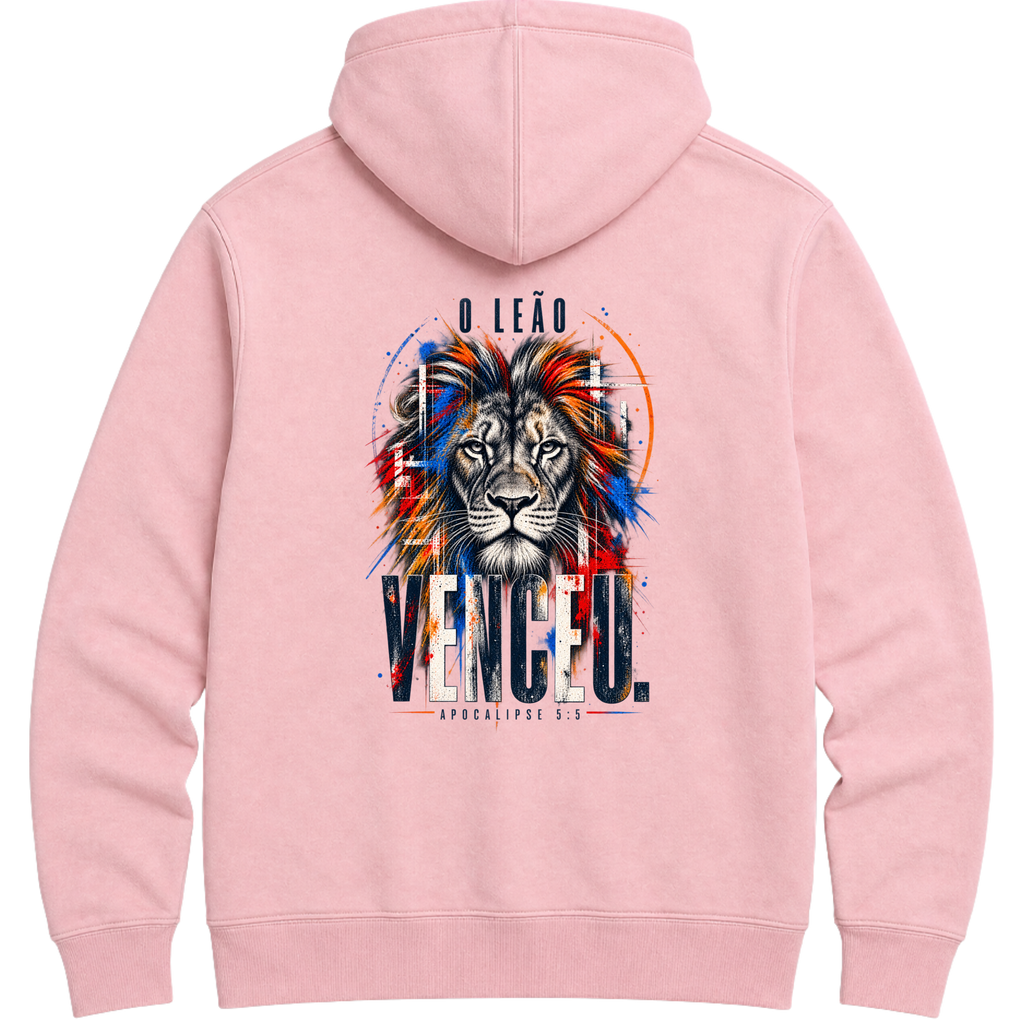 Moletom Hoodie Presença — Hoodie Essential unissex, estampa frente e/ou costas, visual 6 de 6