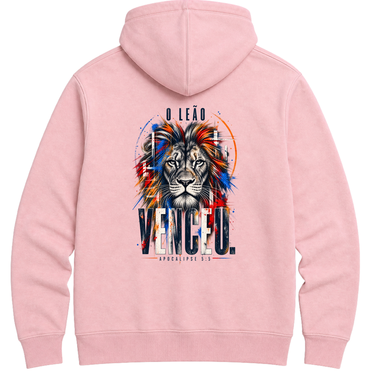 Moletom Hoodie Presença — Hoodie Essential unissex, estampa frente e/ou costas, visual 6 de 6