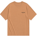 Frente da camiseta oversized caramelo O Caminho com logo HOLY WAY no peito