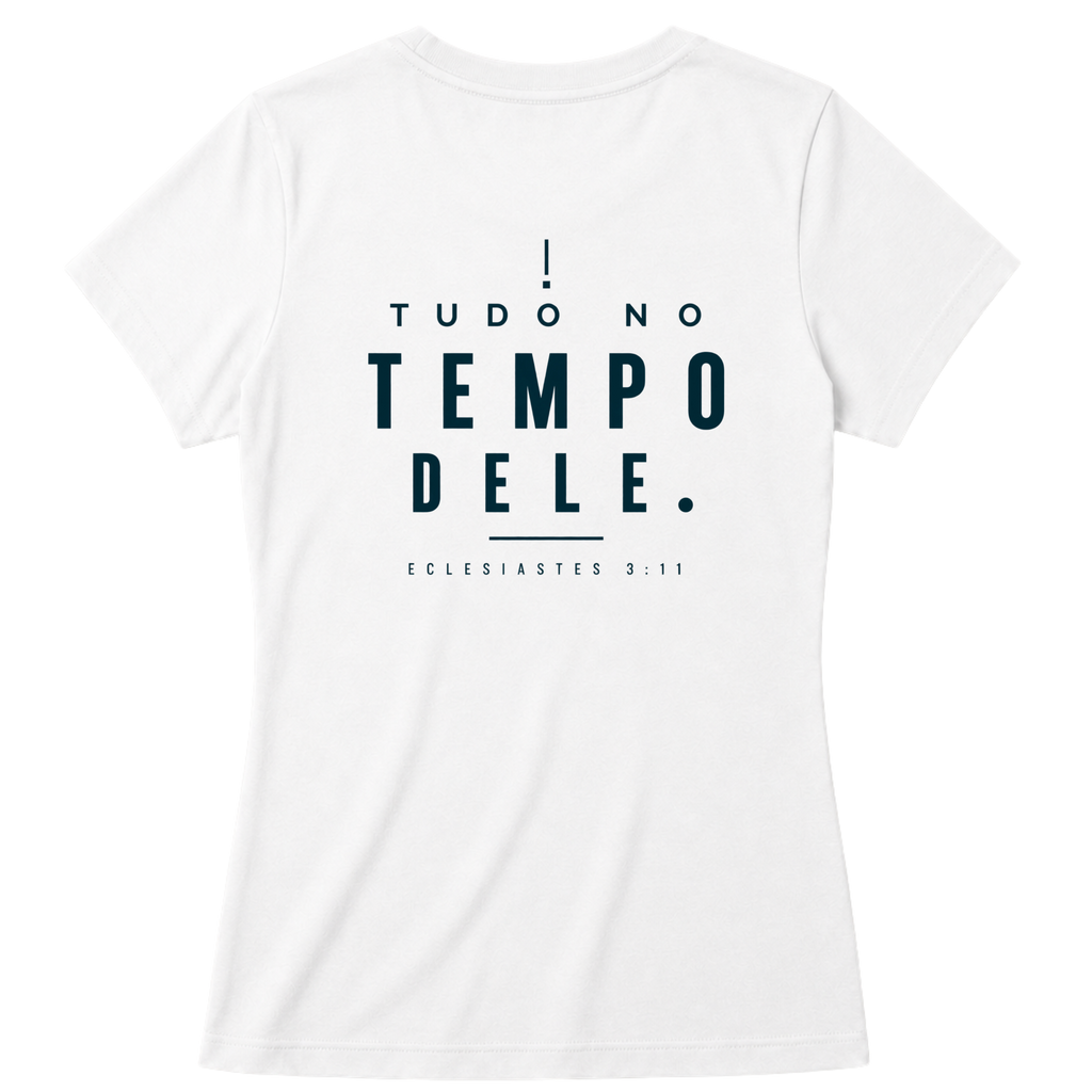 Baby Look Tudo no Tempo Dele — Eclesiastes 3:11 — Baby Look Classic feminina, estampa costas, visual 6 de 8