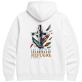 Moletom Hoodie Sob Suas Asas — Salmos 91:4 — Hoodie Essential unissex, estampa frente e/ou costas, visual 2 de 6