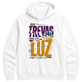 Moletom Hoodie Das Trevas para a Luz — Hoodie Essential unissex, estampa frente e/ou costas, visual 1 de 3