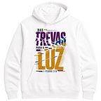 Moletom Hoodie Das Trevas para a Luz — Hoodie Essential unissex, estampa frente e/ou costas, visual 1 de 3