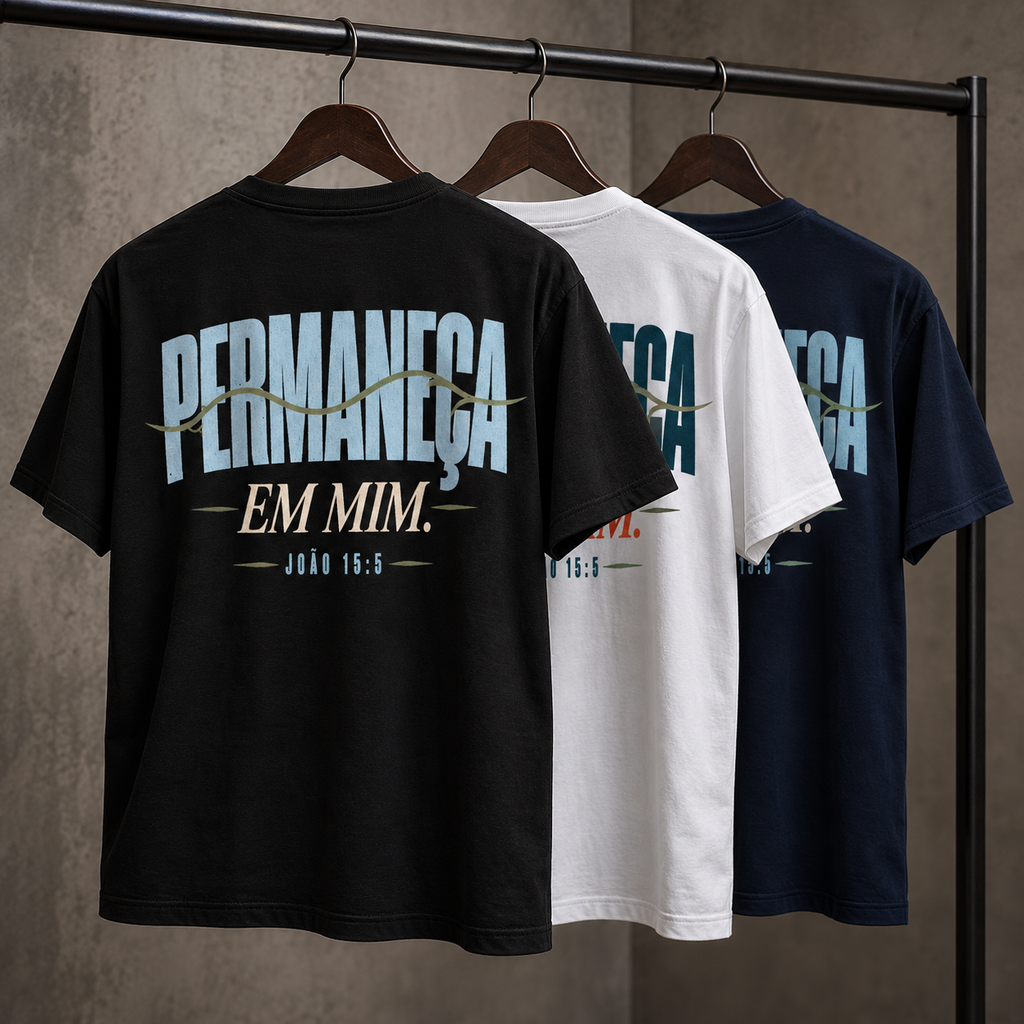 Camiseta Regular Eu Sou a Videira — João 15:5 — Regular Essential unissex, visual 4 de 5