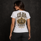 Baby Look cristã Filha do Rei com coroa — Romanos 8:17