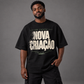 Camiseta Oversized Nova Criação — 2 Coríntios 5:17 — Oversized Cotton unissex, visual 1 de 3