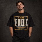 Camiseta Oversized O Reino É Dele — Apocalipse 11:15 — Oversized Cotton unissex, visual 1 de 3