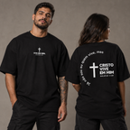 Camiseta Oversized Cristo Vive em Mim — Gálatas 2:20