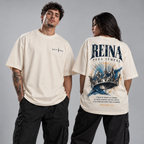 Camiseta Oversized Reina Para Sempre — Oversized Cotton unissex, visual 2 de 4