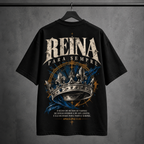 Camiseta Oversized Reina Para Sempre — Oversized Cotton unissex, visual 4 de 4