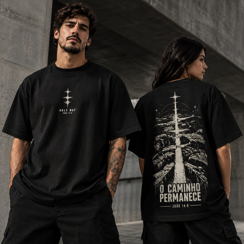 Camiseta Oversized O Caminho Permanece
