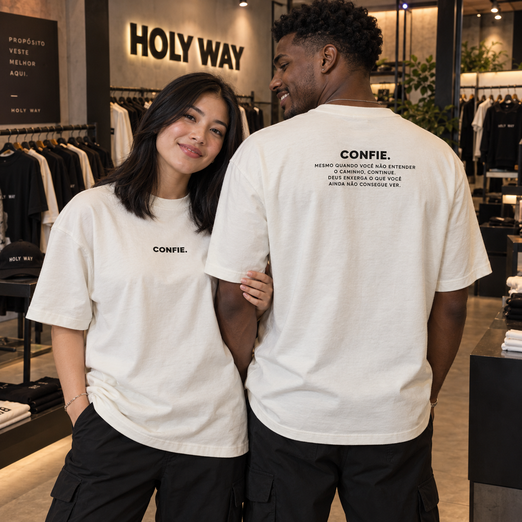 Camiseta Oversized Confie — Oversized Cotton unissex, visual 1 de 3