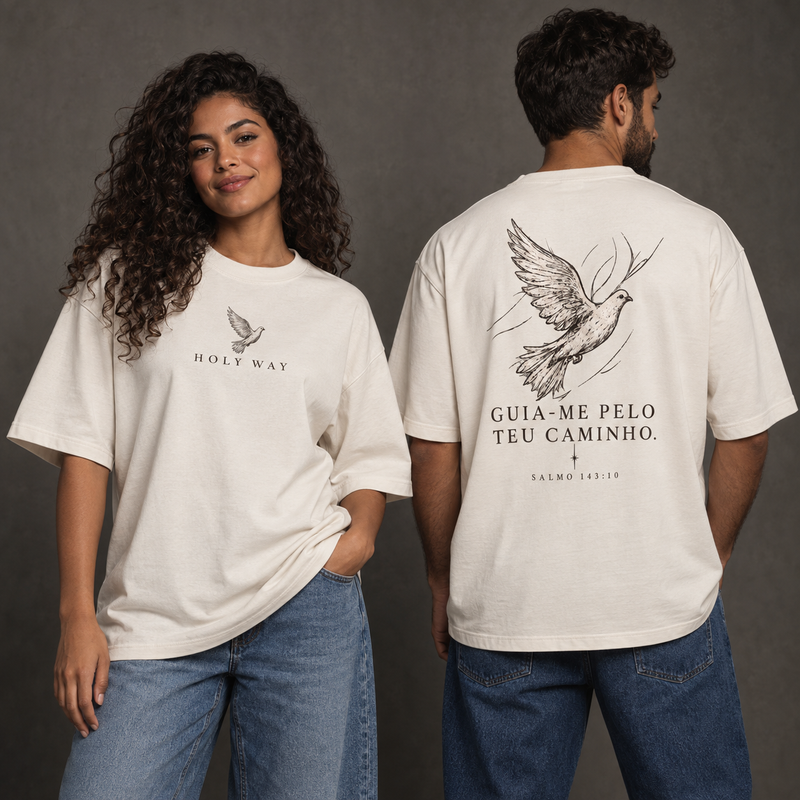 Camiseta Oversized Guia-me pelo Teu Caminho
