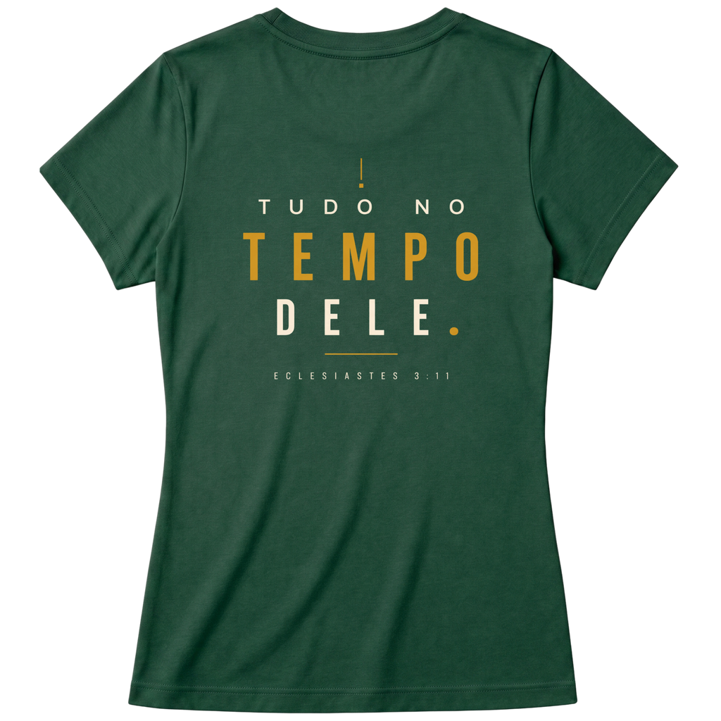 Baby Look Tudo no Tempo Dele — Eclesiastes 3:11 — Baby Look Classic feminina, estampa costas, visual 4 de 8