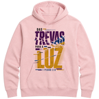 Moletom Hoodie Das Trevas para a Luz — Hoodie Essential unissex, estampa frente e/ou costas, visual 3 de 3