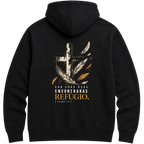 Moletom Hoodie Sob Suas Asas — Salmos 91:4 — Hoodie Essential unissex, estampa frente e/ou costas, visual 4 de 6